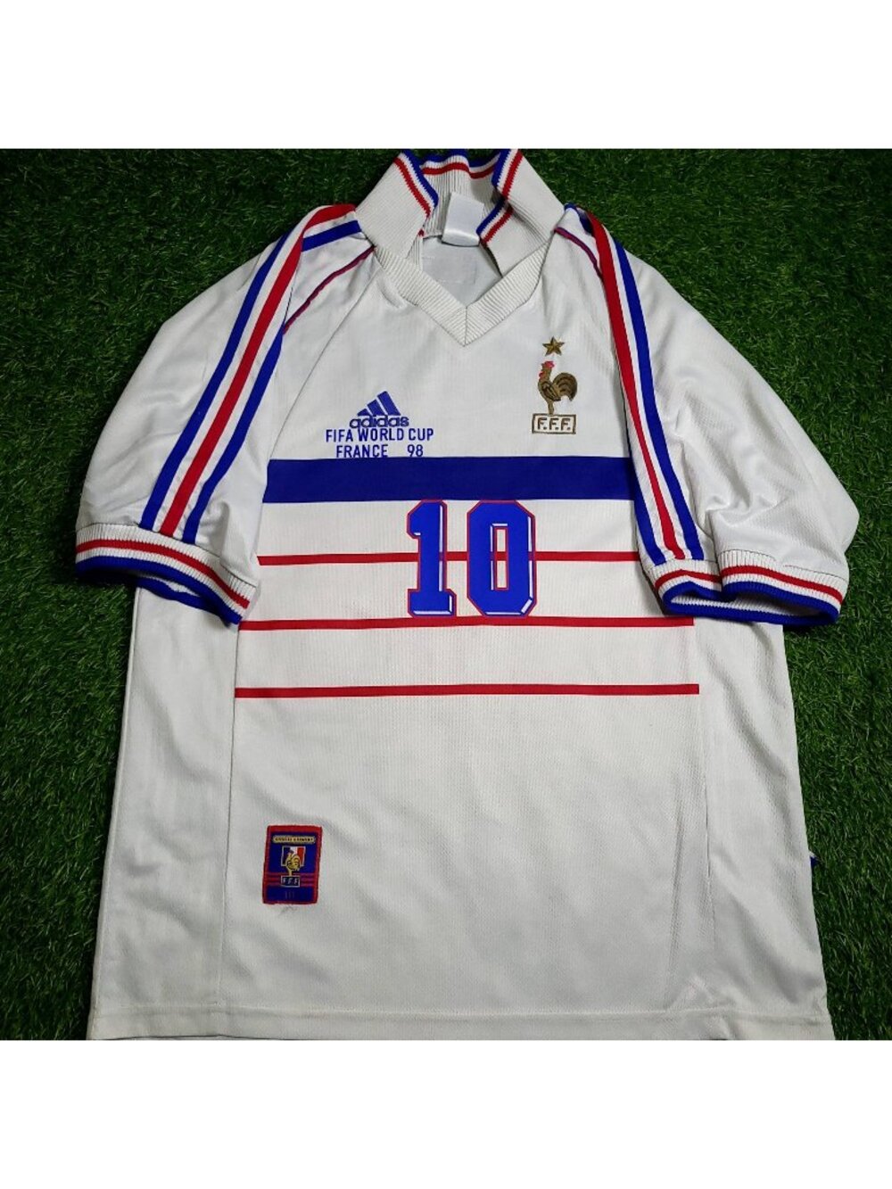 Zidane France 1998 WORLD CUP Away Soccer Jersey M